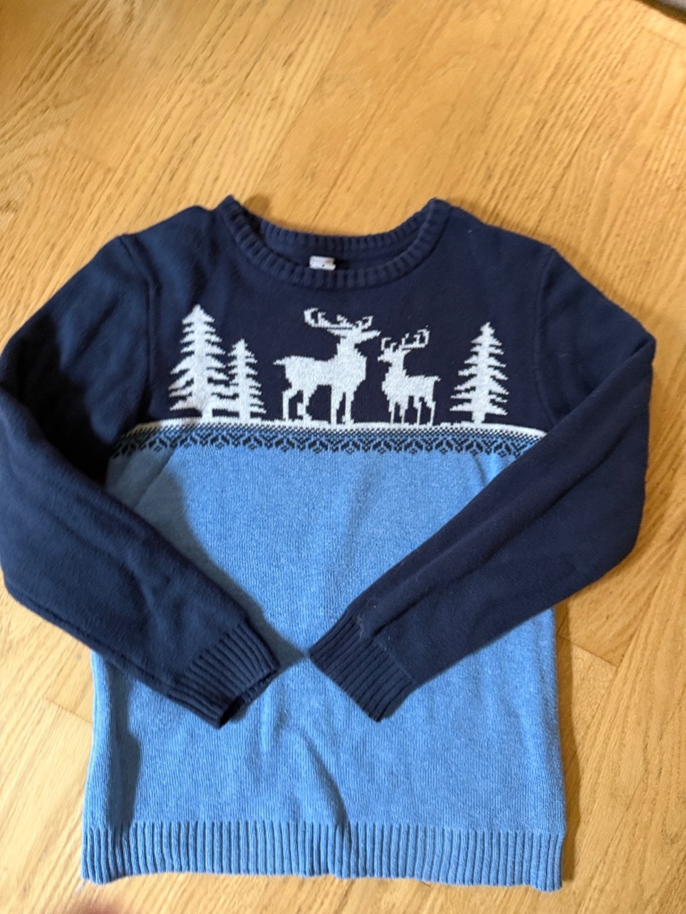 Janie and Jack Size 8 Boys Sweater Winter Cool Blue